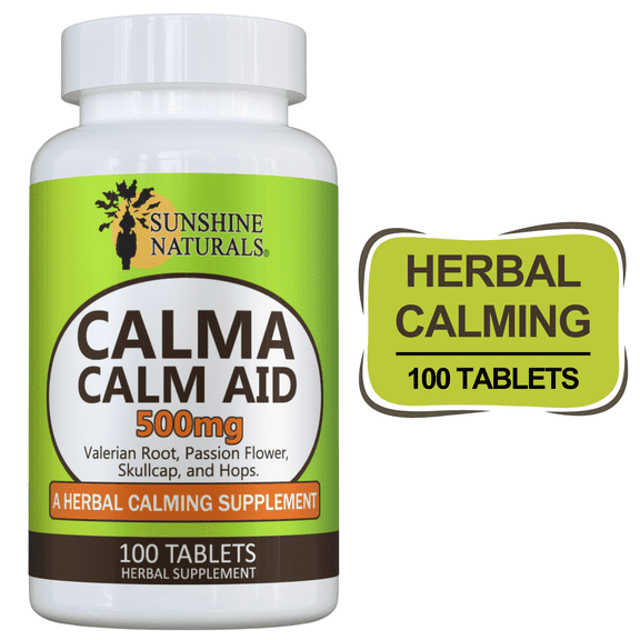 Sunshine Naturals Calm Aid Valerian Root 100 Tablets