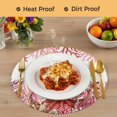 thumbnail image 4 of Ocean Red Octopus Round 13 Inch Placemats Set of 2, Coastal Coral Beach Nautical Starfish HeatResistant Non Slip Place Mats for Dining Table, Wipeable Braided Kitchen Table Mats for Housewarming, 4 of 9