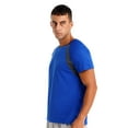 thumbnail image 2 of inhzoy Mens Sports T-Shirt Quick-Dry Short-Sleeve Athletic Sports Top Rash Guard Swimming Tops Blue S, 2 of 8