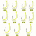 thumbnail image 2 of 50PC Fluorescent Fish Hook Bent Mouth Hook Tube Luminous Lure Sea Fishing High Carbon Steel, 2 of 4