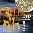 thumbnail image 5 of 2Pcs Lighted Christmas Deer Family, Outdoor Yard Decoration Set with 210 LEDs Warm White Light, Gold, 5 of 7