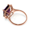 thumbnail image 3 of Galaxy Gold 14K Solid Rose Gold Ring with Natural Black Diamonds and Amethyst, Size 6.5, 5.5-11 Sizes, February Birthstone, Symbol of Serenity, 3 of 4