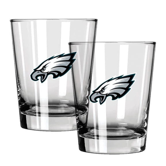 The Memory Company Philadelphia Eagles 15oz. Two-Pack Rocks Glass Gift Set