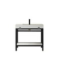 thumbnail image 4 of Funes 36" Single Sink Bathroom Vanity in Matte Black Frame White Top No Mirror, 4 of 8