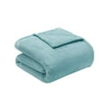 thumbnail image 2 of Intelligent Design Microlight Plush Oversized Blanket, Twin/ Twin X-Large, Aqua, 2 of 2