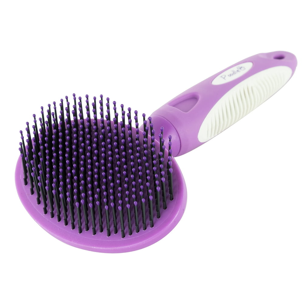 Round Bristle Pet Brush for Dogs and Cats - Gentle Grooming for Short ...