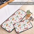 thumbnail image 5 of 2-Piece Kitchen Mat Set Non Slip Washable Floor Mats Decorative Rugs for Kitchen Sink Laundry Happy Turtles and Jellyfish Pattern, 5 of 7