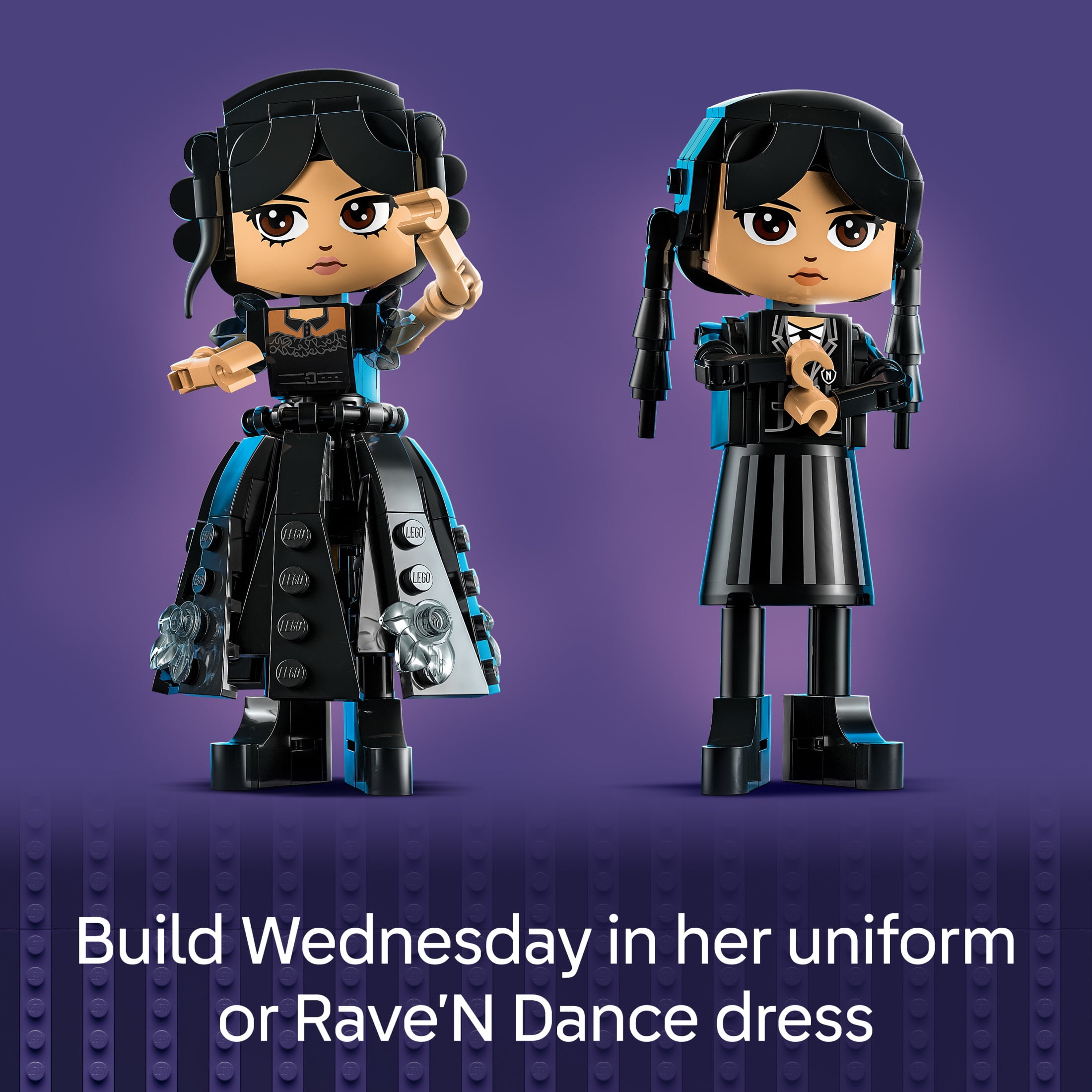 LEGO Wednesday Addams Figure - Building Toy for Kids, Girls & Boys, Ages 10+ - Collectible Wednesday Addams Doll with Display for Fans - Gift Idea for Birthday - 76780