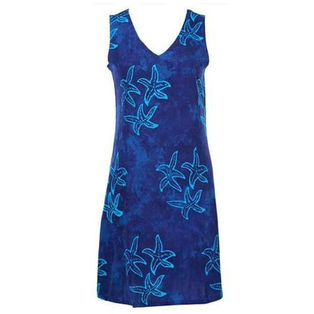 Pepperment Bay Easy On Plus-Size Cover-up -Royal Starfish