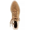 thumbnail image 4 of Cecelia New York Geraldine Sand Suede Lace Up Sheep Fur Ankle Welt Detail Boots (Sand Suede, 5.5), 4 of 4