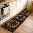 thumbnail image 3 of Black Brown Plaid Cat 2'x6' Runner Rug, Vintage Mysterious Washable Non-Slip Area Rugs for Hallway Kitchen Floor Bedroom Entryway, Long Laundry Carpet Decoration Indoor Mat, 3 of 9