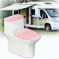 thumbnail image 6 of FORUDESIGNS Cherry Blossom Leopard Pattern 2 Pack Toilet Lid Cover with Toilet Tank Lid Cover, Adjustable Toilet Protector, 15-21 in, Fits Most Round Elongated and Oblong Lids, 6 of 8
