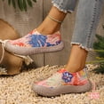 thumbnail image 4 of Rokment Floral Slip on Chunky Flat Walking Shoes for Women Boho Casual Wide Feet Non Slip Low Profile Fashion Sneakers Spring Fall Beach Garden, 4 of 7