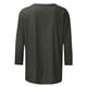 thumbnail image 3 of Mujeres Tres Cuartos de Manga Tops Moda Impresa Suelta Casual Cuello Redondo Suéter Blusa con Mangas 3/4, Mezcla de Poliéster para el Uso Diario de Verano, 3 of 5