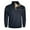 Dark Blue, variant on LpwkSSA Men's Quarter Zip Sweatshirts Fashion Stand Collar Long Sleeve Pullovers Fall Winter Casual Fleece Patchwork Sweatshirts with Front Pocket Gray S