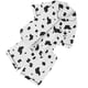 thumbnail image 3 of 1 Set of 2Pcs Summer Women Pajamas Cartoon Cow Pajamas Cotton Cardigan Short Sleeve Shorts Casual Homewear Two-Piece Set Size XXL), 3 of 4