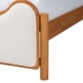 thumbnail image 5 of Baxton Studio Lilia Scalloped Cream Boucle and Brown Wood Queen Platform Bed, 5 of 6
