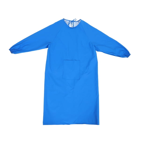 Nestingho Delantal Impermeable Azul Con Largas Para Cocina Con Protección Antihuellas Y Bolsillos