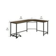 thumbnail image 5 of L Shape Computer Desk with CPU Holder and Casters Brown - Saltoro Sherpi, 5 of 5