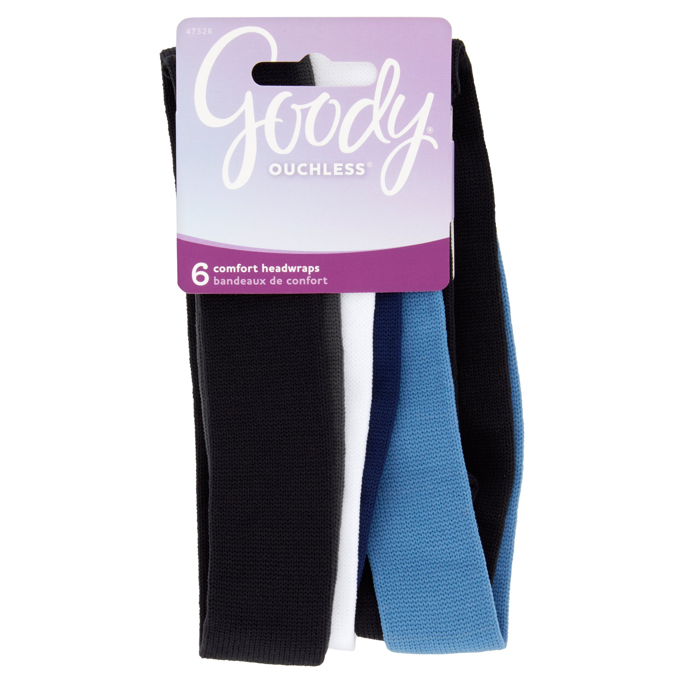 2 Pack Goody Ouchless Comfort Fit Headbands 6 Count Colors May