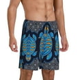 thumbnail image 2 of Naloa Turtle Men's Short Pajama Pants, Lounge Comfort Shorts with Elasticized Waistband and Side Pockets - Small, 2 of 9