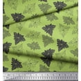 thumbnail image 2 of Soimoi Green Cotton Duck Fabric Lily Floral Decor Fabric Printed Yard 42 Inch Wide, 2 of 3