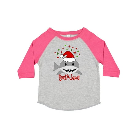 

Inktastic Santa Jaws Cute Christmas Shark in Santa Hat Gift Toddler Boy or Toddler Girl T-Shirt
