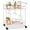 Pink, variant on TYUIOP Rolling Bar Cart, Mobile Home Bar Serving Cart, Serving Station w/ 2 Tier Shelves, Wine Rack, Lockable Wheels - Black