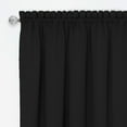 thumbnail image 2 of Woven Trends Two-Tone Window Curtain Valance, Double Layer Short Valance Small Window Curtains for Bathroom Living Room and Kitchen, Black/White, 58" (W) x 14" (L) Valance, 2 of 7