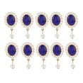 thumbnail image 1 of 10 broches de diamantes de imitación, corona de seis pétalos, broche de perlas de ópalo, alfileres para ropa, zapatos, bolsos, accesorios para el cabello, decoración, 2,3x4,5 cm, perla de ópalo azul, 1 of 5