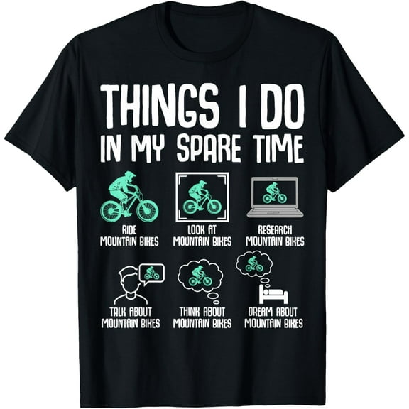 Playful Comfort Tee - Things I Do In My Spare Time Mountain Bike MTB Bicycle Kids T-Shirt