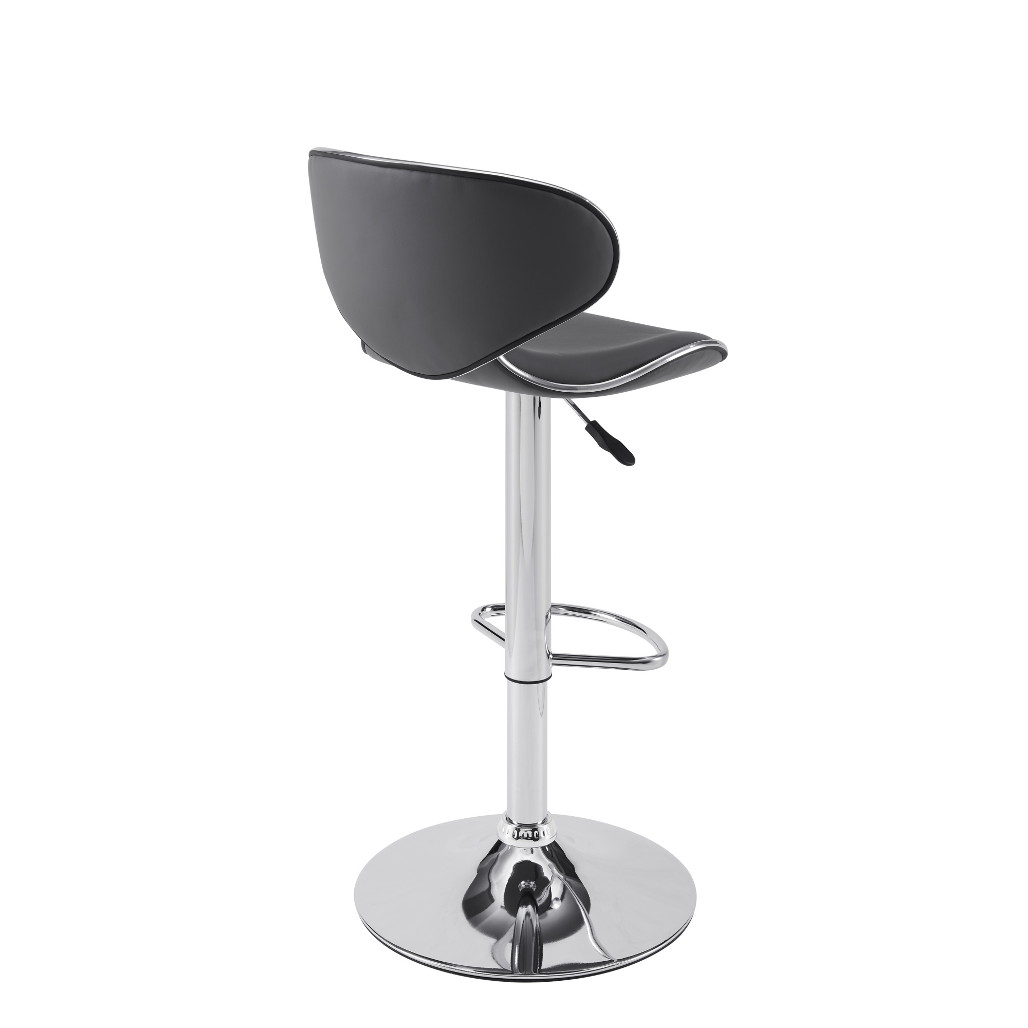 Powell Beldon 24-32" Indoor Adjustable Metal Bar Stool with Swivel, Gray Faux Leather - image 5 of 10