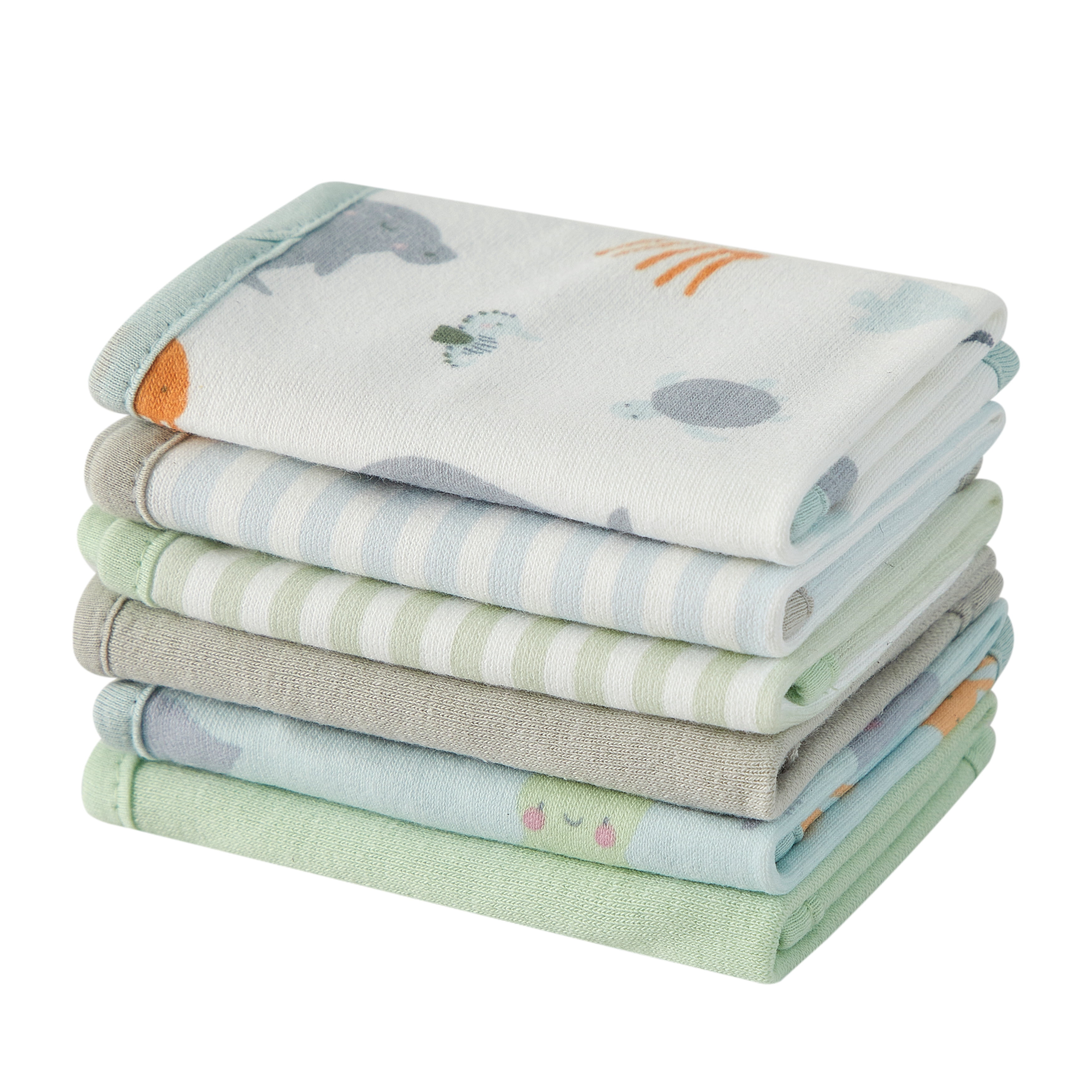 Parent's Choice 9"x9" Whale Washcloths, 6 Pack