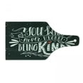 thumbnail image 1 of Saying Cutting Board, Hand Written You Will Never Regret Being Kind on Ink Splatter Background, Tempered Glass Cutting and Serving Board, Wine Bottle Shape, Black Ivory Vermilion, by Ambesonne, 1 of 1