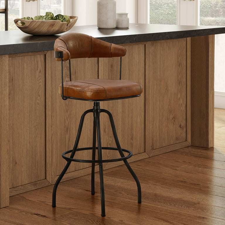Art Leon Mid-Century Bar Stools, Upholstered Counter Height Stools - Main Image
