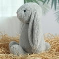 thumbnail image 4 of 9.8" Soft Stuffed Easter Bunny Plush Toy, Cute Floppy Eared Rabbit Pillow, Sweet Plushie for Easter Basket Stuffers & Spring Home Decor, Perfect Gift for All Ages (Silver Grey), 4 of 8