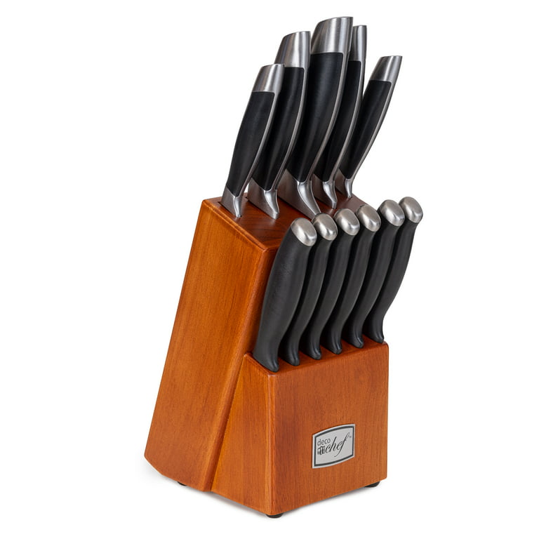 Chicago Cutlery Fusion High-Carbon Stainless Steel Knife Block Set, 12-Piece
