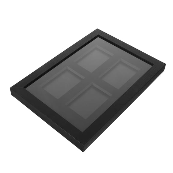 YSNOOWE Trading Cards Display Frame Black Wood For Collectors Home Display 1Pack 14.6X10.3X1.2In
