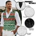 thumbnail image 6 of Yuyamidu Christmas Mens Vest Formal Waistcoat with Pocket Xmas Tree V-Neck Suit Vests for Wedding Prom Party Casual Tuxedo Wear Size L, 6 of 7