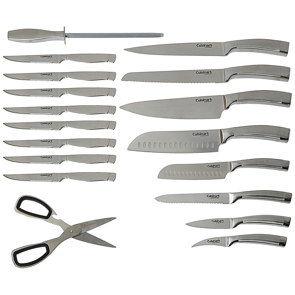 Cuisinart (C77SS-19P) Normandy 19 Piece Stainless Steel Cutlery Block Set with Protective Kitchen Gloves - image 2 of 4