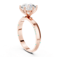 thumbnail image 3 of Zuwelria 6 Prongs Promise Ring | Stunning 2.00 Carat Round Cut Moissanite Diamond Ring for Engagement and Wedding | 18K Gold Plated over Silver | D/VVS1 - Size7, 3 of 8