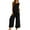 Black, variant on Baqcunre Linen Pants Women'S 2 Piece Outfits Sleeveless Ruffle Tank Crop Top Wide Leg Pants Set With Pockets Lounge Sets For Women Women'S Pants Black L