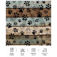 thumbnail image 5 of Black Paw Print Bed Skirt King Size, Farmhouse Vintage Shabby Wood Grain Wrap Around Bed Skirting with Adjustable Elastic Strap, Dust Ruffled Pleated Bedskirts 18 Inch Drop for Bedroom King Beds, 5 of 9