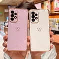 thumbnail image 5 of Designed for Samsung Galaxy A53 Case,Cute Plating Edge Love Hearts Pattern with Camera Lens Protection Phone Cover for Samsung Galaxy A53 5G,Purple, 5 of 10