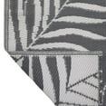 thumbnail image 5 of 6'x9' Tropical Leaves Pewter Polyweave Rug, 5 of 5