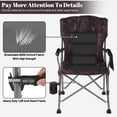 thumbnail image 4 of ARVAKOR Set of 2 Oversized Folding Camping Chair, Heavy Duty Portable Lawn Chairs with Cooler Bag, Side Pocket & Cup Holder, Folding Chairs for Outside Support 450 LBS, 4 of 9