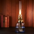 thumbnail image 3 of Kings County Tools Glass Oil Lamp - 15.5” Tall Decorative Lantern (Blue), 3 of 5