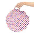 thumbnail image 2 of Mosaic Round Floor Cushion with Handle, Summer Colors Geometric Themed Tiny Happy Colorful Symmetric Squares Repetition, Decorative Pillow for Living Room & Dorms, 18" Round, Multicolor, by Ambesonne, 2 of 4