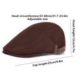 thumbnail image 6 of Minzimin Mens Breathable Mesh Summer Hat Adjustable Newsboy Beret Ivy Cap Cabbie Flat Cap, 6 of 6