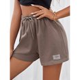 thumbnail image 2 of Pantalones cortos deportivos para mujer Cintura elástica Cierre con cordón Piernas anchas Estilo casual Pantalones cortos de verano Gris XL, 2 of 7